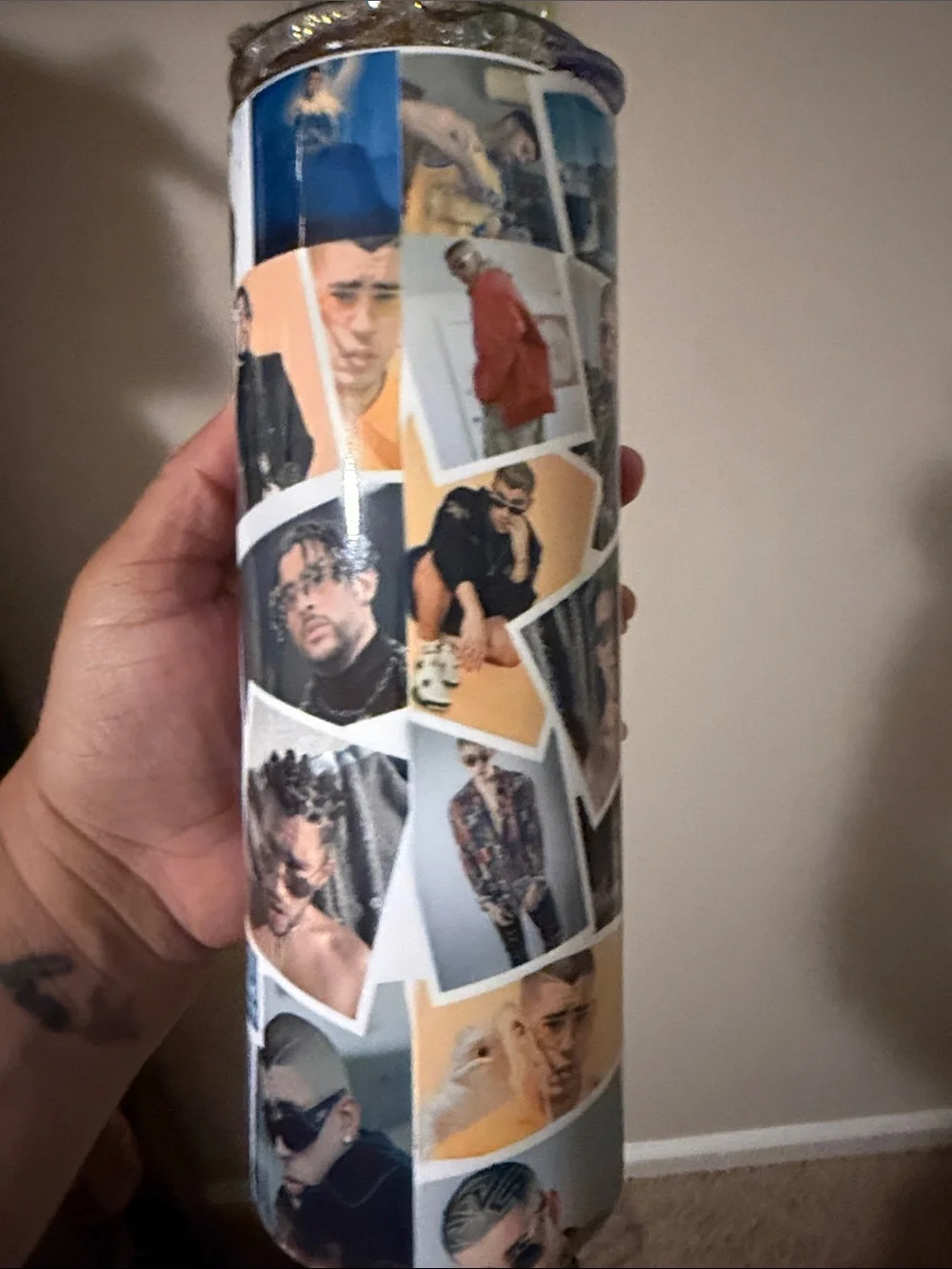 Custom Photo Collage Stainless Tumbler - Multicolor